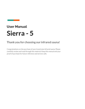 Enlighten Sauna Sierra-5 User Manual