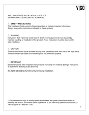 VIGO VG06042B Installation Manual