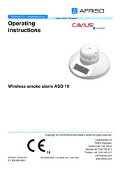 AFRISO CAVIUS ASD 10 Operating Instructions Manual