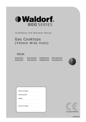 Waldorf RN8450G-CB Installation And Operation Manual
