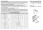 Safavieh Lighting JANSON FLL4081 Manual
