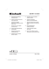 EINHELL GE-WW 1145 ECO Original Operating Instructions