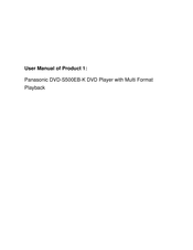 Panasonic DVD-S500EB-K Operating Instructions Manual