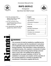 Rinnai RHFE-263FA Conversion Manual