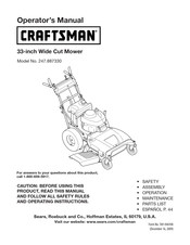 Craftsman 247.887330 Operator's Manual