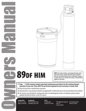 Hydrotech 89DF HIM-300 Owner's Manual