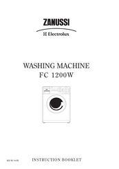 Zanussi Electrolux FC 1200W Instruction Booklet
