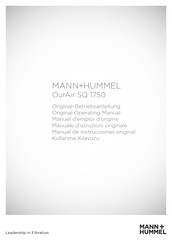 MANN+HUMMEL OurAir SQ 1750 Original Operating Manual
