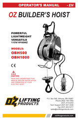 OZ Lifting Products OBH1000 Operator's Manual