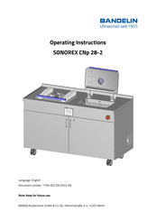 Bandelin SONOREX CNp 28-2 Operating Instructions Manual