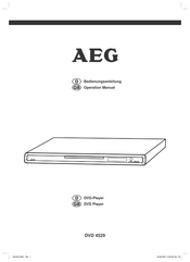 AEG DVD 4529 Operation Manual