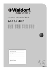 Waldorf GPLB8600G Installation And Operation Manual