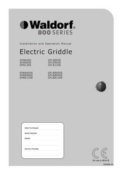Waldorf GPL8120E-CB Installation And Operation Manual