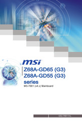 MSI Z68A-GD65 series Manual