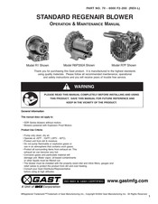 Idex GAST R6P350A Operation & Maintenance Manual