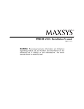 Maxsys PC4001C Installation Manual