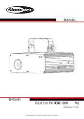 Show Tec Galactic FX RGB-1000 V2 Manual