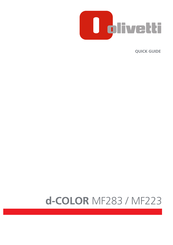 Olivetti d-COLOR MF283 Quick Manual