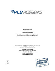 PCB Piezotronics ICP 208A14 Installation And Operating Manual