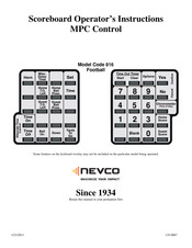 Nevco 816 Operator Instructions Manual