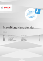 Bosch MaxoMixx MS8 GB Series Instruction Manual