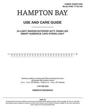 HAMPTON BAY 320671656 Use And Care Manual