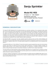 Senju Sprinkler SS8261 Manual