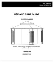 HOMEDEPOT CHRISTY GFS00470C Use And Care Manual