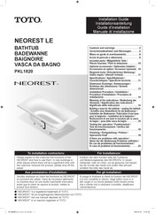 Toto NEOREST LE PKL 1820 Installation Manual