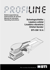 BTI PROFILINE BTI-SW 16 A Operating Instructions Manual