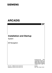 Siemens ARCADIS Installation And Startup Manual