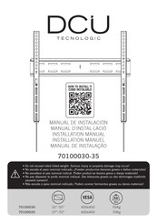 DCU Tecnologic 70100035 Installation Manual