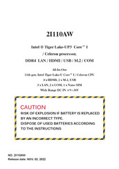 Lex System 2I110AW Manual