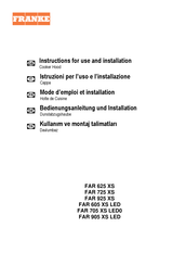 Franke FAR 605 XS LED Instructions For Use And Installation