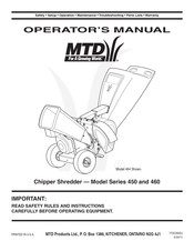 Mtd 450 Series Operator's Manual