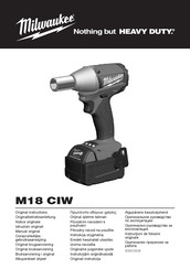 Milwaukee M18 CIW Original Instructions Manual