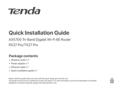 Tenda RX27 Pro Quick Installation Manual