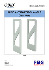 Feig Electronic ID ISC.ANT1700/740-SLB Installation Manual