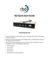 rbd instruments IG2 Quick Start Manual