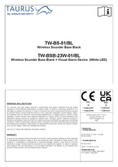 Argus Security Taurus TW-BS-01/BL Manual