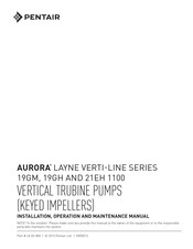Pentair AURORA LAYNE VERTI-LINE Series Installation, Operation And Maintenance Manual