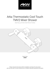 Akw Arka Thermostatic Cool Touch TMV2 Installation Instructions Manual