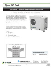 Quest Engineering Quest 150 Dual Installation, Operation And Maintenance Instructions