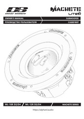 Deaf Bonce MACHETE LITER ML-12R D4 Owner's Manual