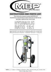 mbp BUD 15BS Instructions Manual