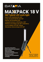 Batavia Maxxpack 18V BT-CWL002 Operating Instructions Manual