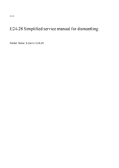 Lenovo E24-28 Simplified Service Manual