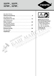 Mesto 3237P Series Instructions For Use Manual