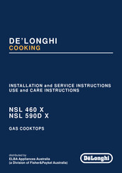 DeLonghi NSL 590D X Installation And Service Instructions Manual