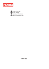 Franke FMPL 906 User Manual